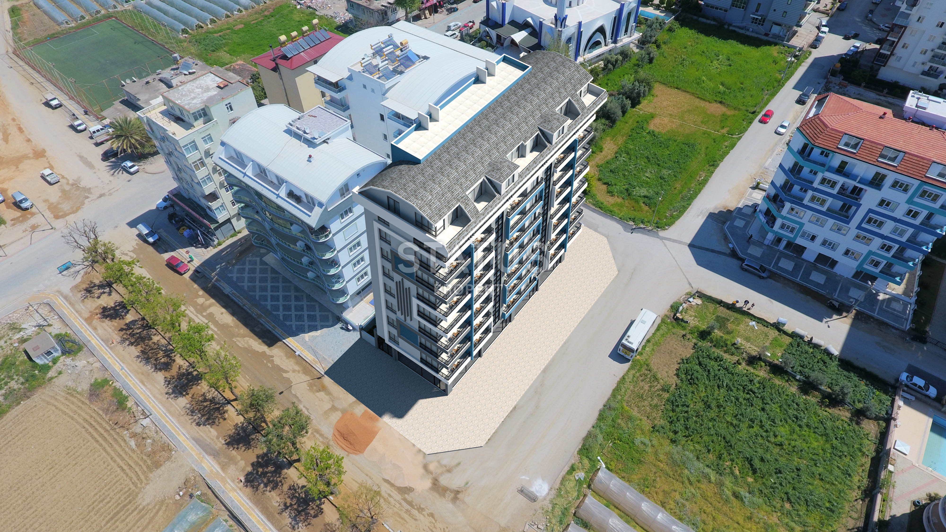 Двухкомнатная квартира на этапе пред сдаче в 400м от моря в Махмутларе. 60м2 фото 16