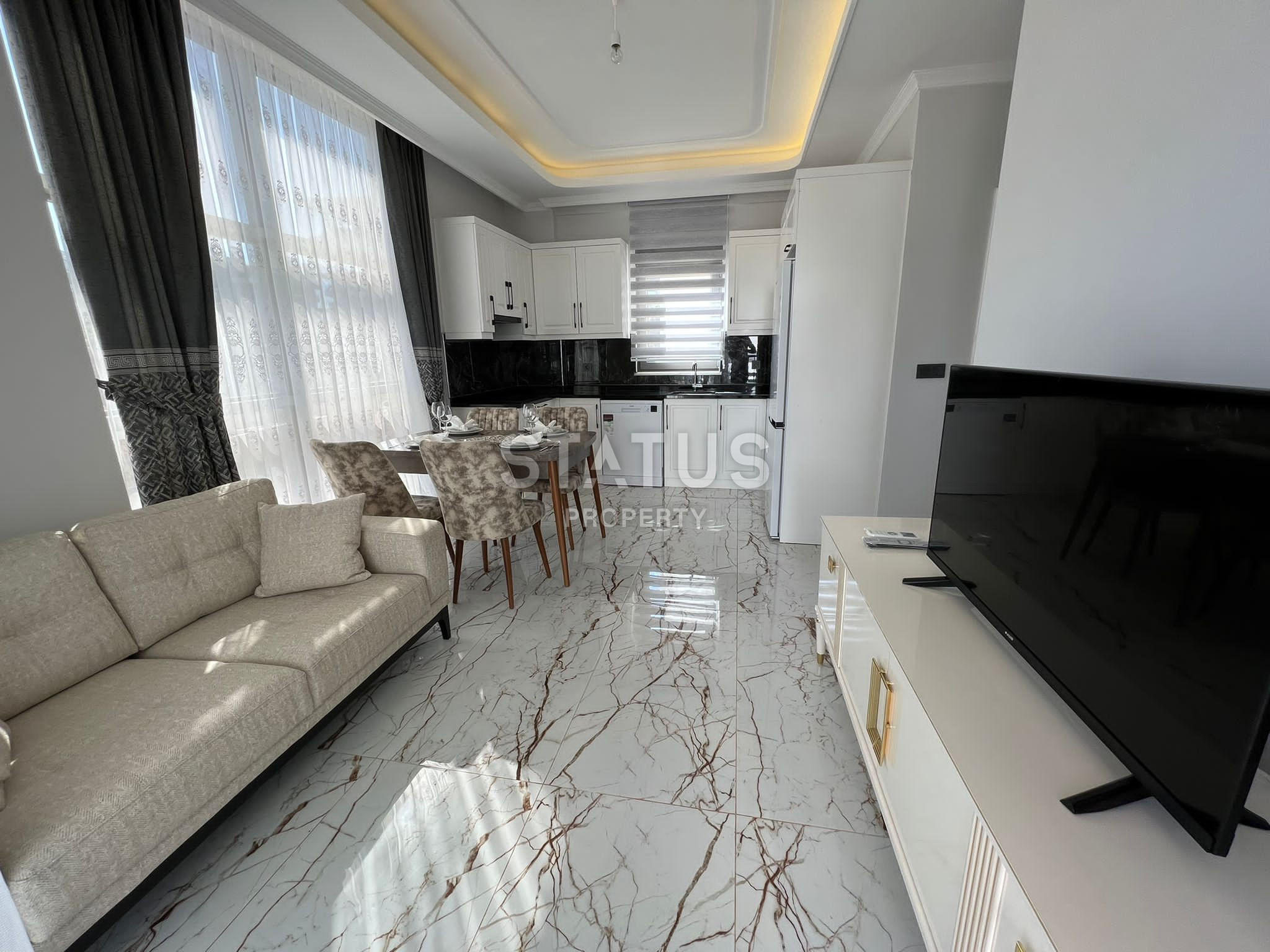 Furnished one-bedroom apartment with a separate kitchen in a residential complex with full infrastructure in OBA. 110m2 фото 14