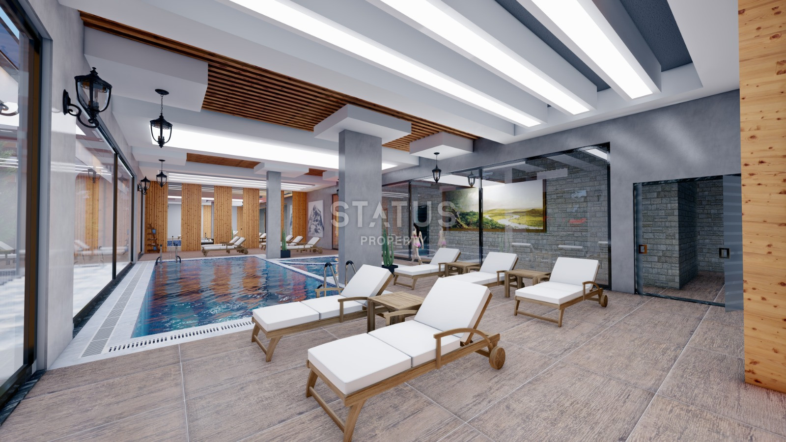 Строящиеся апартаменты 1+1 от инвестора в сосновом лесу в поселке Авсаллар, 70 м2 фото 9