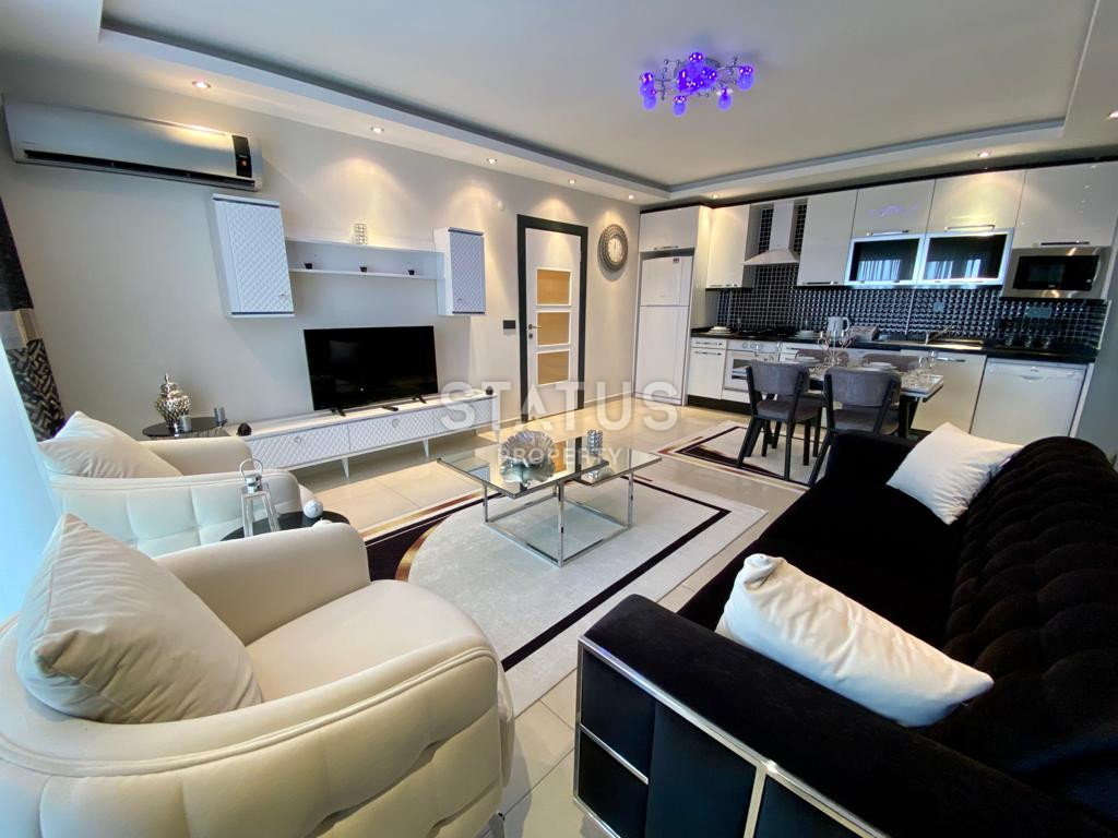 Меблированные апартаменты 2+1 с прямым видом на море в районе Махмутлар, 110 м2 фото 2