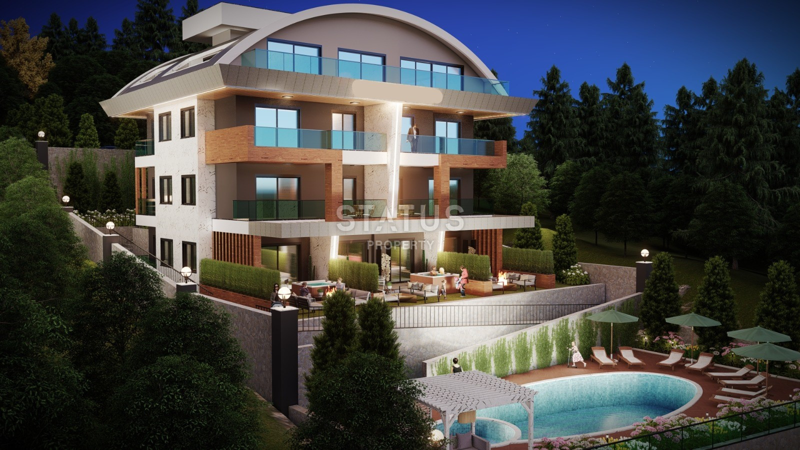 Проект долевого строительства с лучшими панорамными видами на город Аланья. 68м2 – 278м2 фото 3