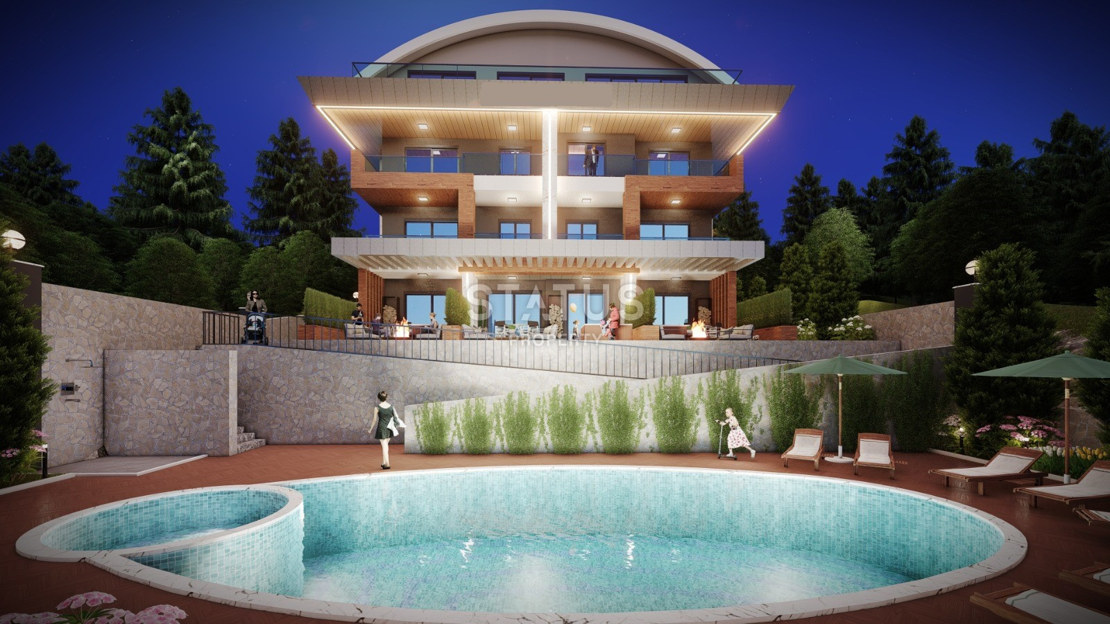 Проект долевого строительства с лучшими панорамными видами на город Аланья. 68м2 – 278м2 фото 4