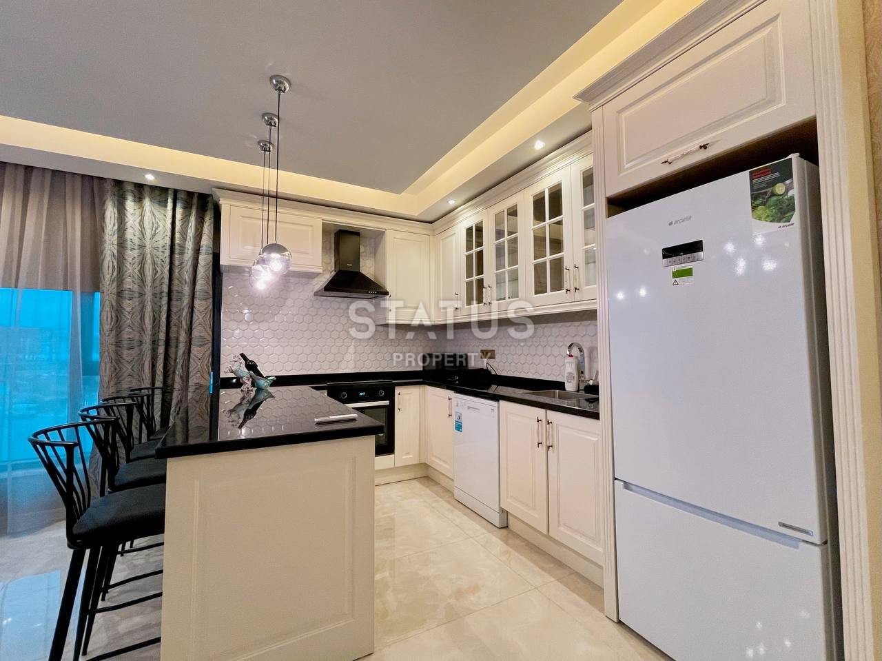 Меблированная трехкомнатная квартира в Каргыджак, 120 м2 фото 4