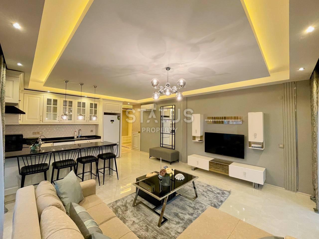 Меблированная трехкомнатная квартира в Каргыджак, 120 м2 фото 5