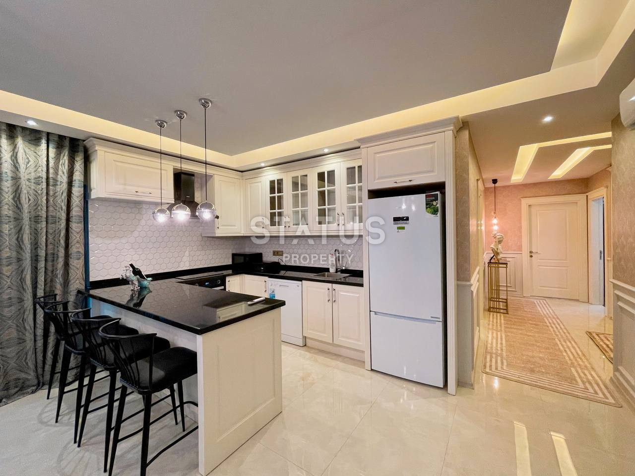 Меблированная трехкомнатная квартира в Каргыджак, 120 м2 фото 14