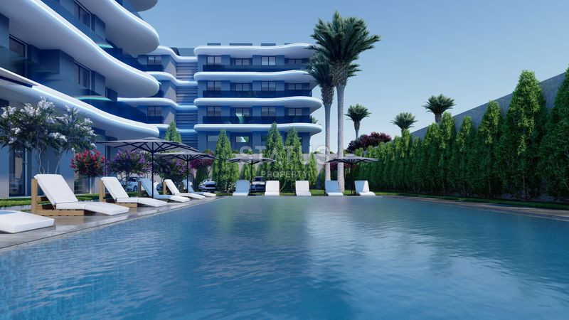 Новый стильный инвестиционный проект на первой береговой линии в Окурджаларе. 47-120м2 фото 5