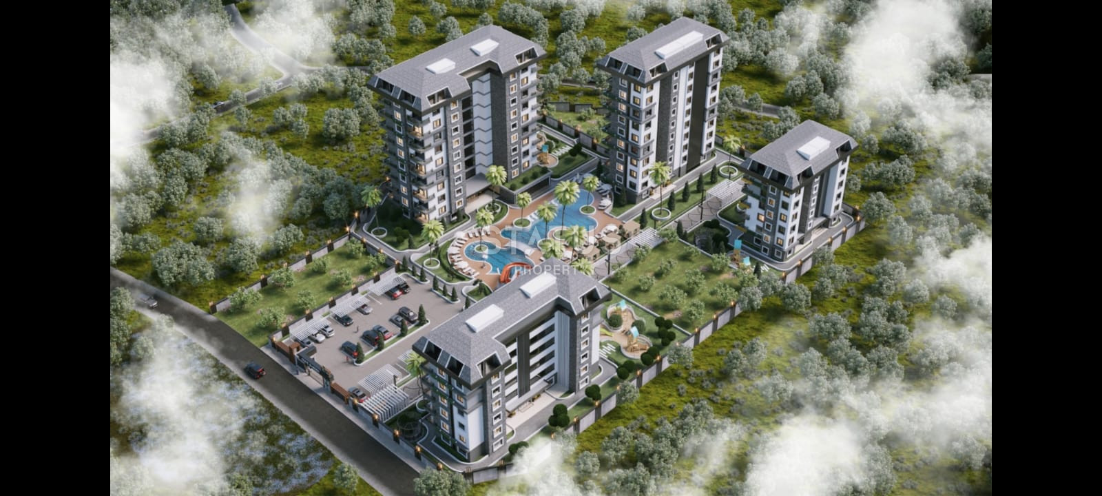 Новые квартиры 1+1 в новом ЖК в Авсалларе. 55м2 фото 2
