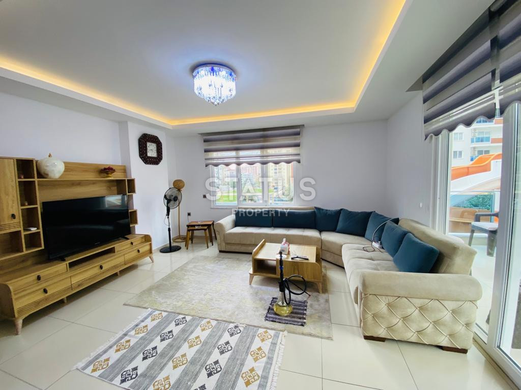 Светлая меблированная трёхкомнатная квартира в близи моря в Махмутларе.  107м2 фото 5