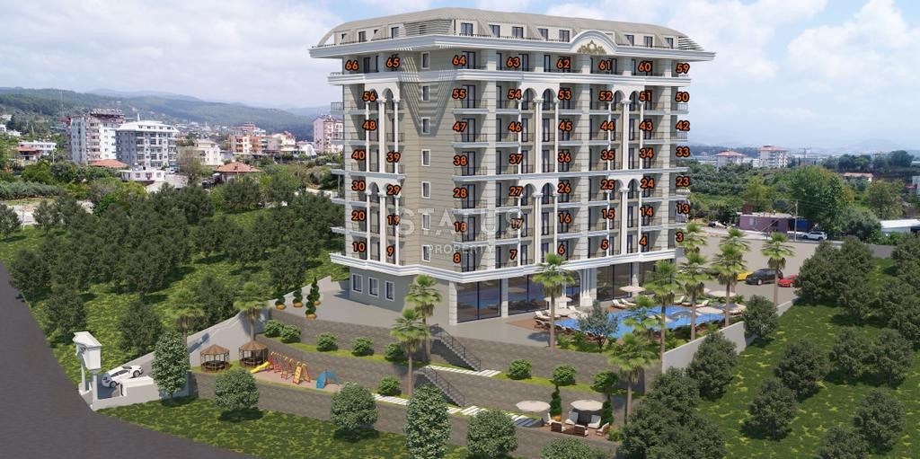 Новая двухкомнатная квартира 1+1 в новом ЖК в Авсалларе. 50м2 фото 8