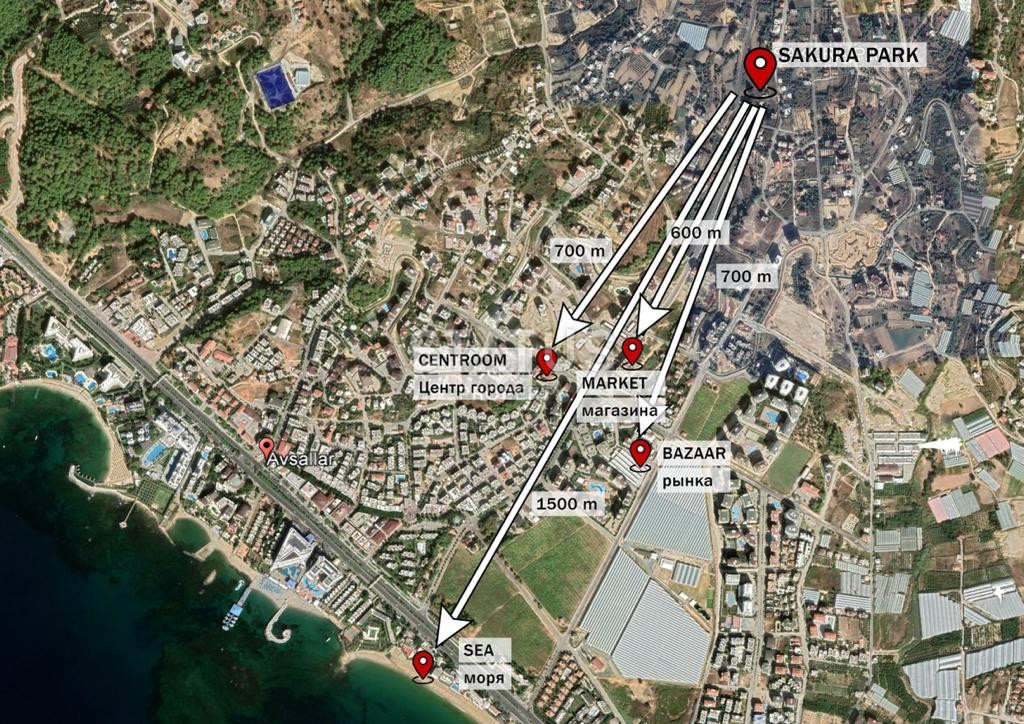 Новая двухкомнатная квартира 1+1 в новом ЖК в Авсалларе. 50м2 фото 10