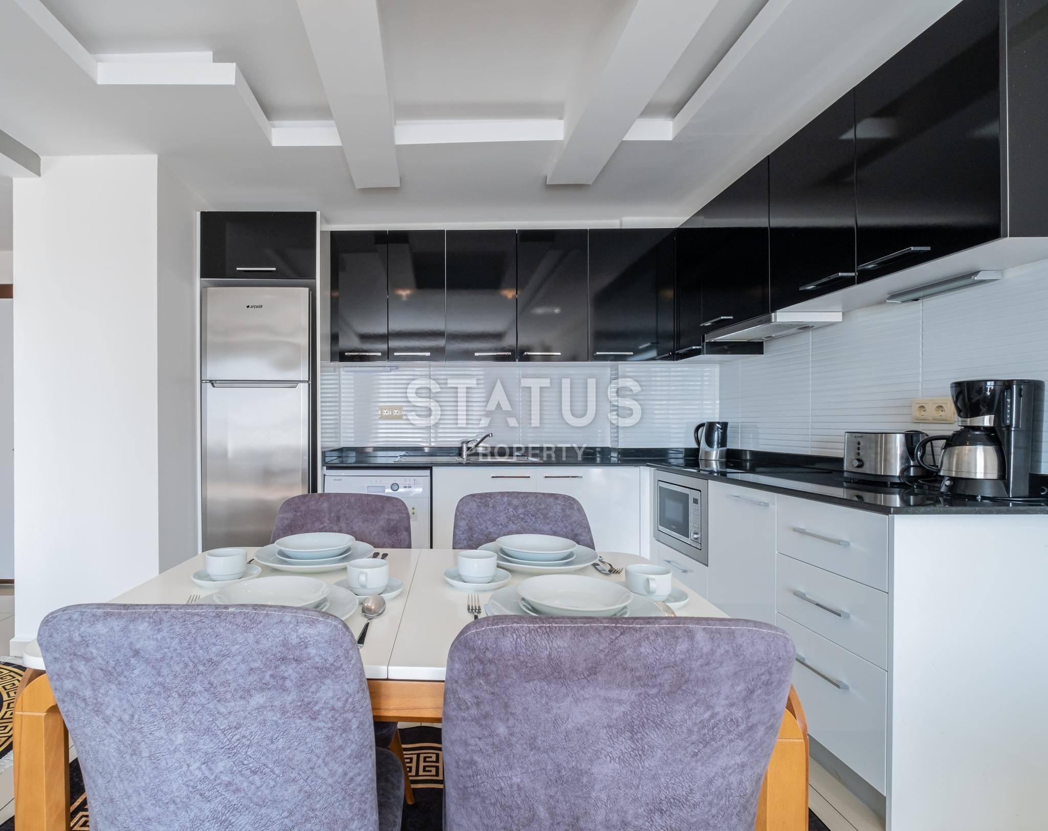 Beautiful furnished 1+1 apartment with partial sea view in Cikcilli, 67 m2. фото 4