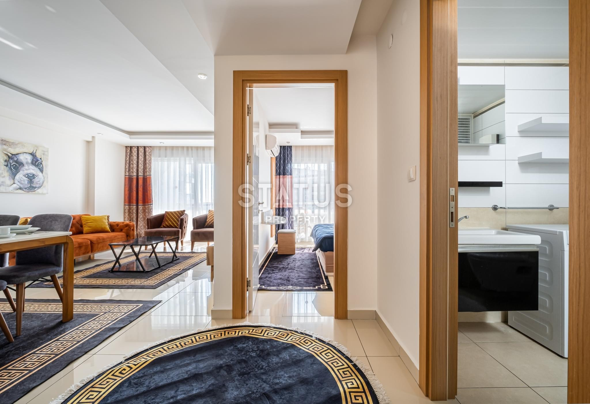 Beautiful furnished 1+1 apartment with partial sea view in Cikcilli, 67 m2. фото 6