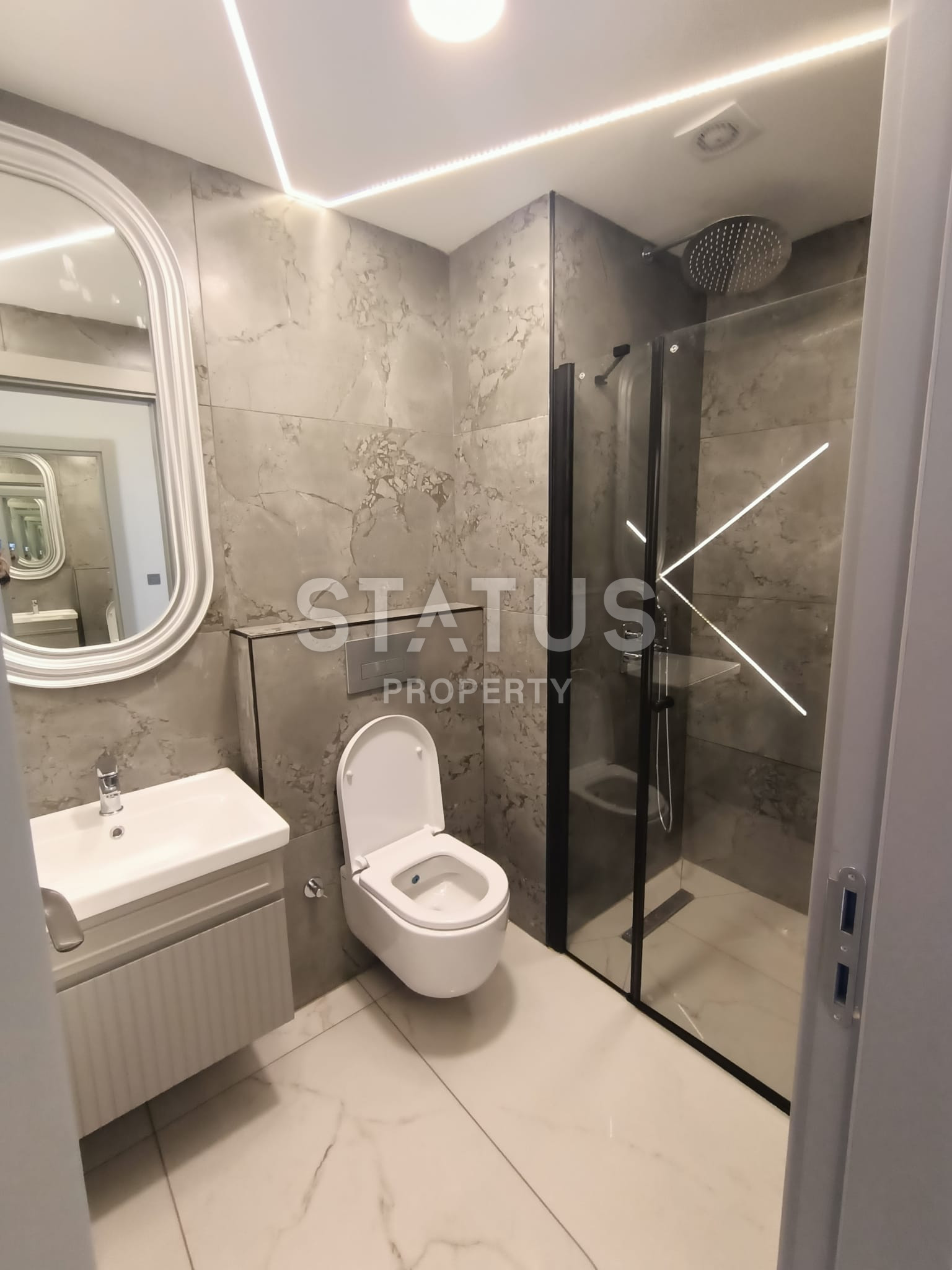 Новая трёхкомнатная квартира с видом на море в Каргыджаке. 100м2 фото 11