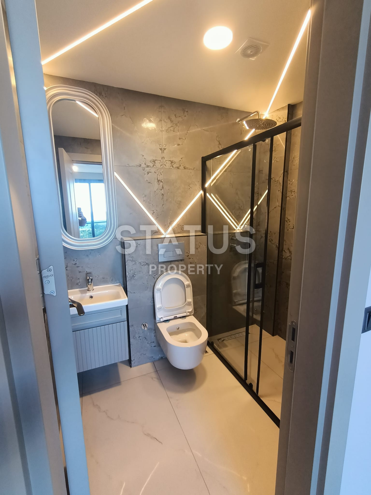 Новая трёхкомнатная квартира с видом на море в Каргыджаке. 100м2 фото 12