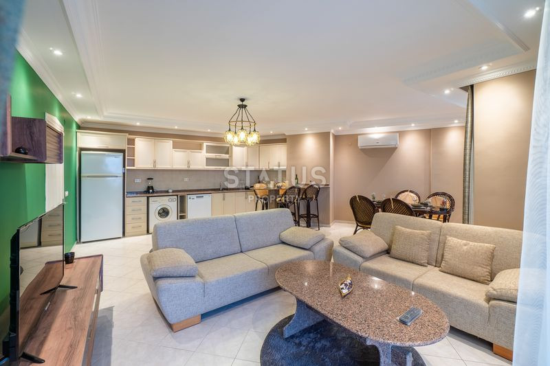 Уютная трёхкомнатная меблированная квартира 250м от моря в открытом районе Тосмур. 120м2 фото 7