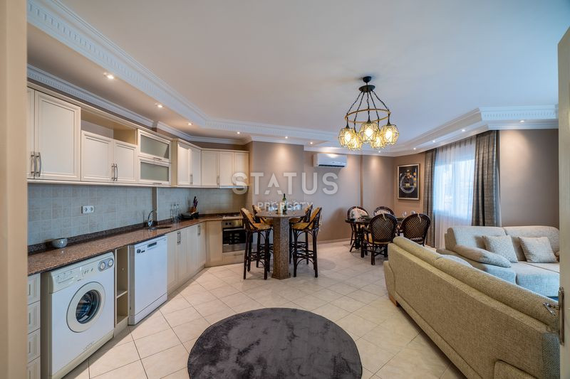 Уютная трёхкомнатная меблированная квартира 250м от моря в открытом районе Тосмур. 120м2 фото 8