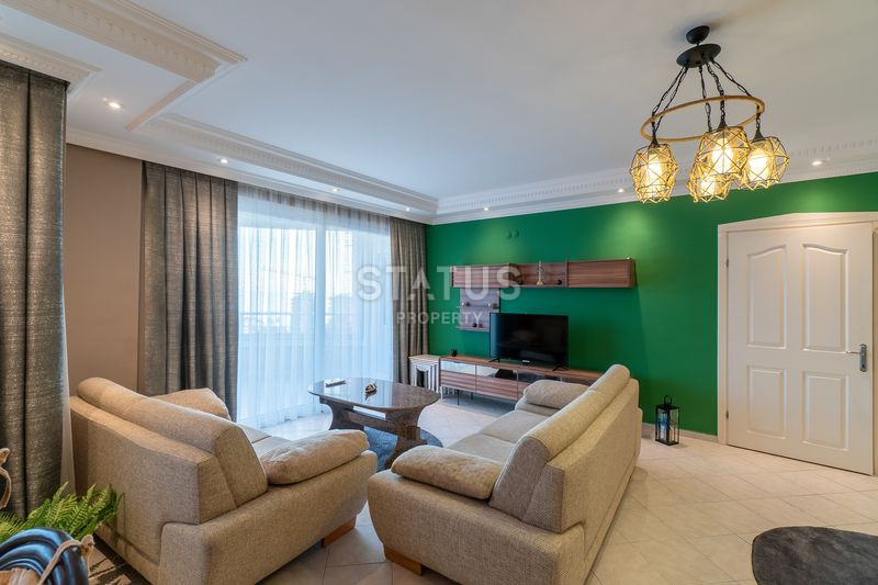 Уютная трёхкомнатная меблированная квартира 250м от моря в открытом районе Тосмур. 120м2 фото 11