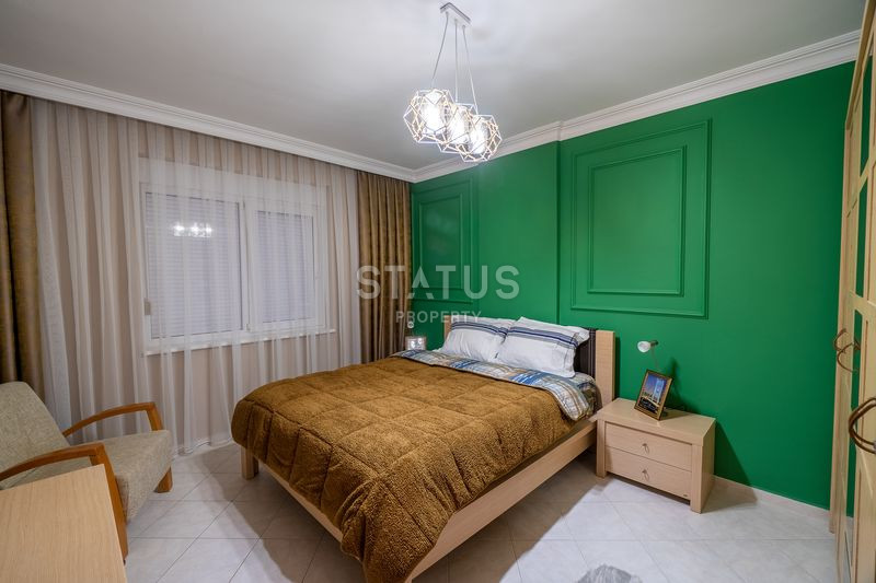 Уютная трёхкомнатная меблированная квартира 250м от моря в открытом районе Тосмур. 120м2 фото 14