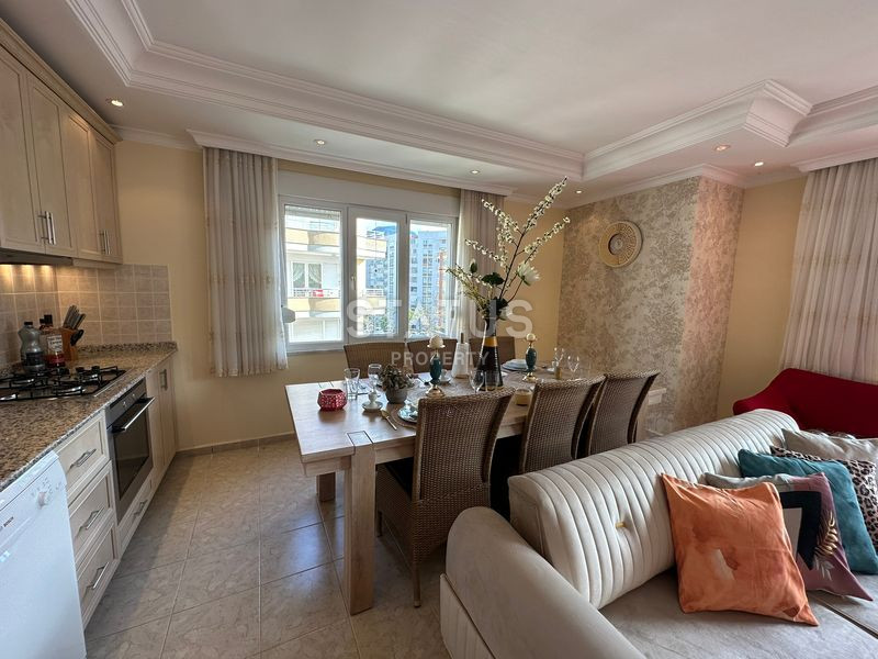 Красивая меблированная квартира 2+1 всего в 150м от моря в открытом районе Тосмур. 110м2 фото 8