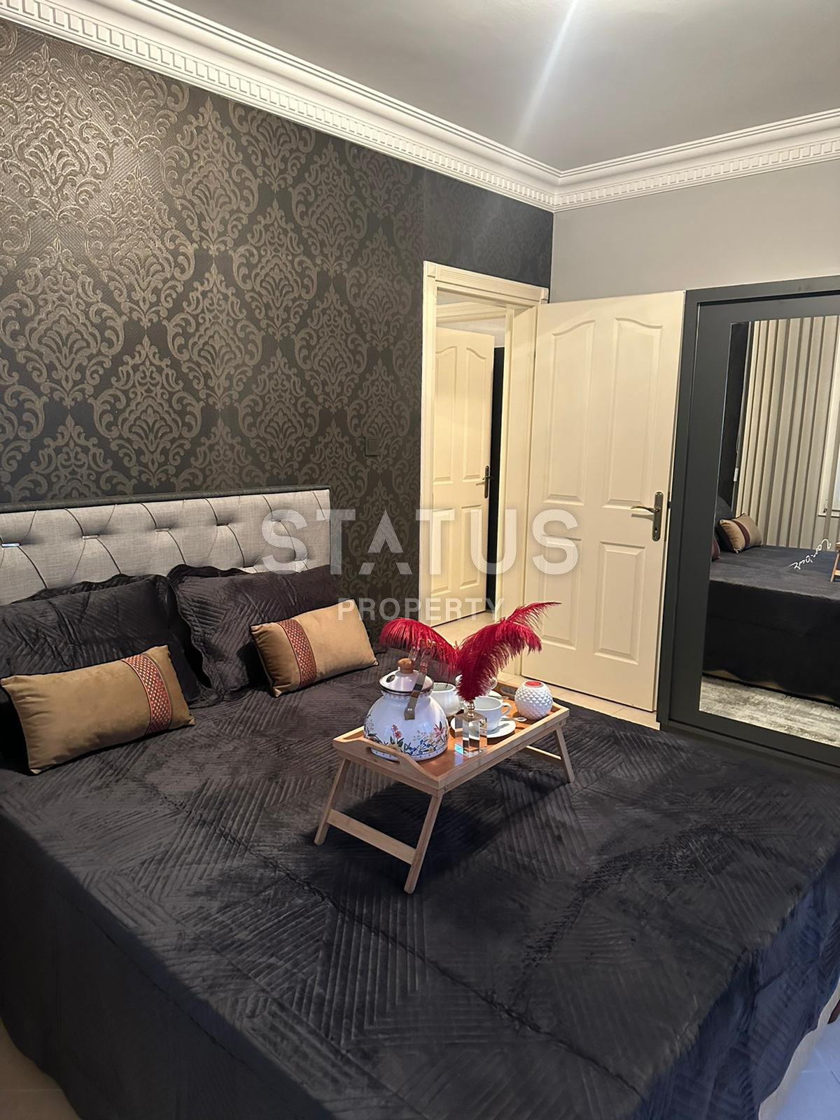 Просторная трёхкомнатная меблированная квартира 200м от моря в открытом районе Тосмур. 110м2 фото 7