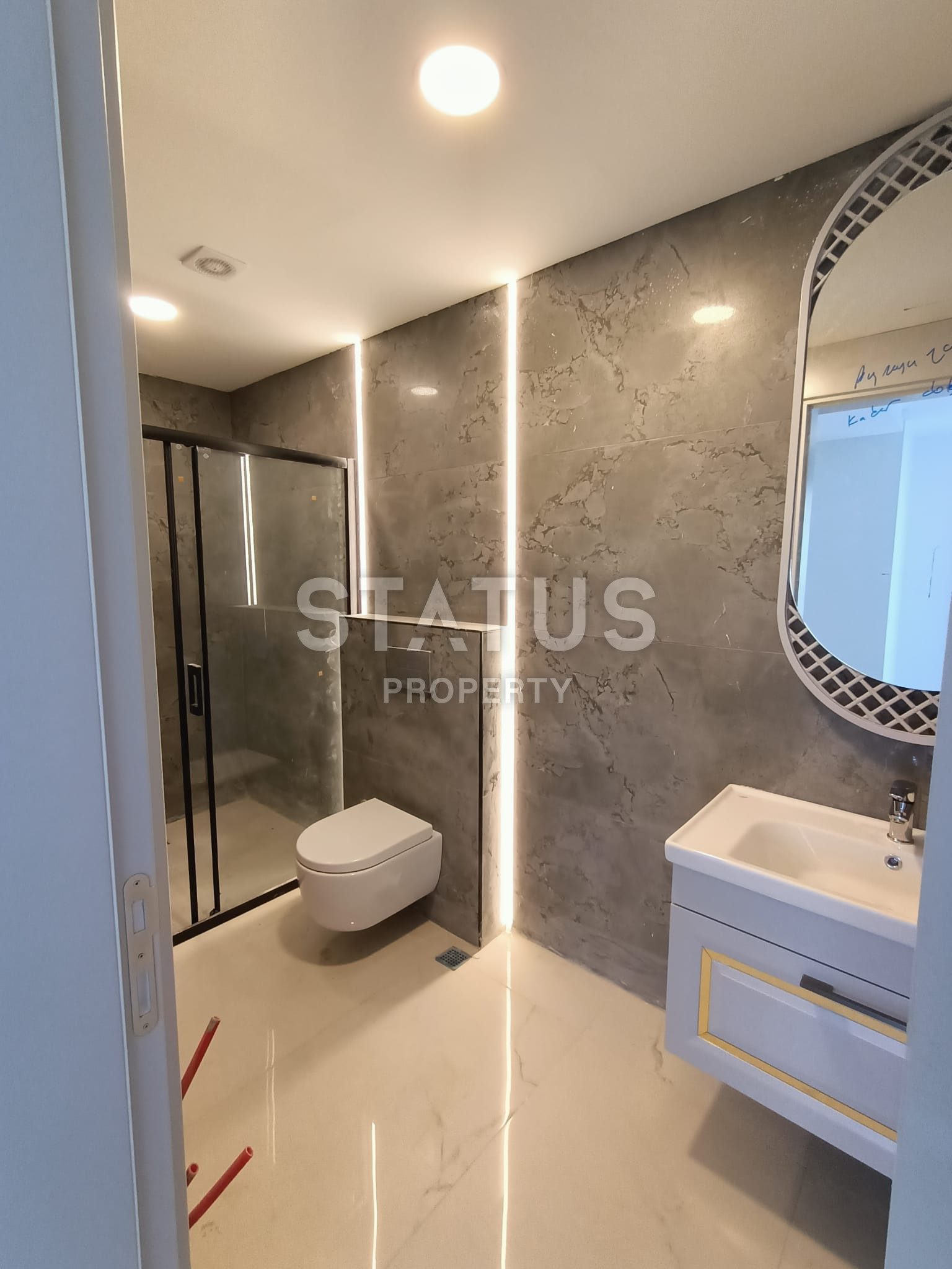 Двухуровневые квартиры с собственным садом в 200м от моря в бутик комплексе в Каргыджаке. 114м2 -140м2 фото 47