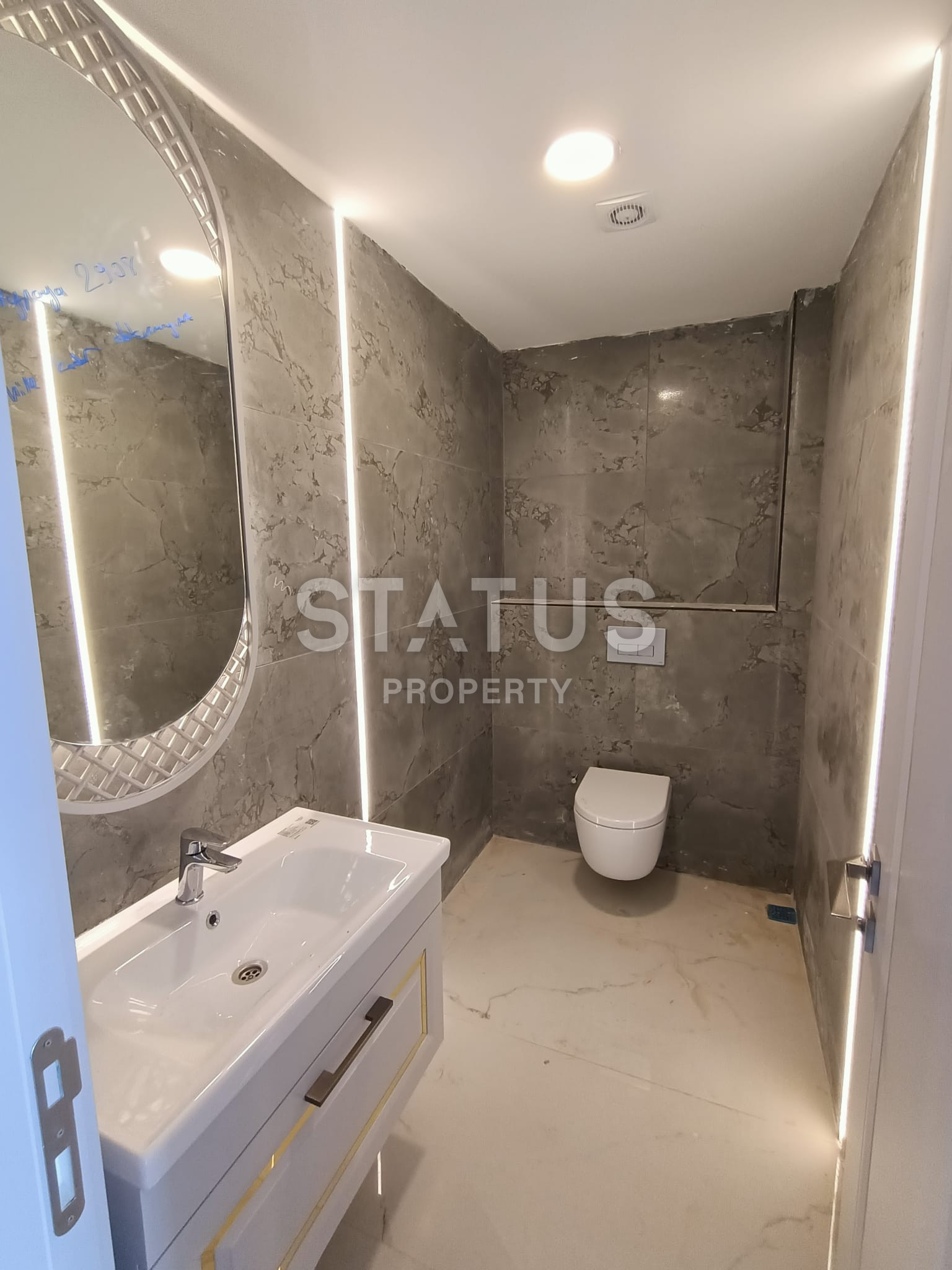 Двухуровневые квартиры с собственным садом в 200м от моря в бутик комплексе в Каргыджаке. 114м2 -140м2 фото 55