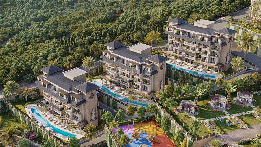 A luxurious multifunctional complex of apartments and townhouses in the Kargicak area. 50m2 -169m2 фото 3