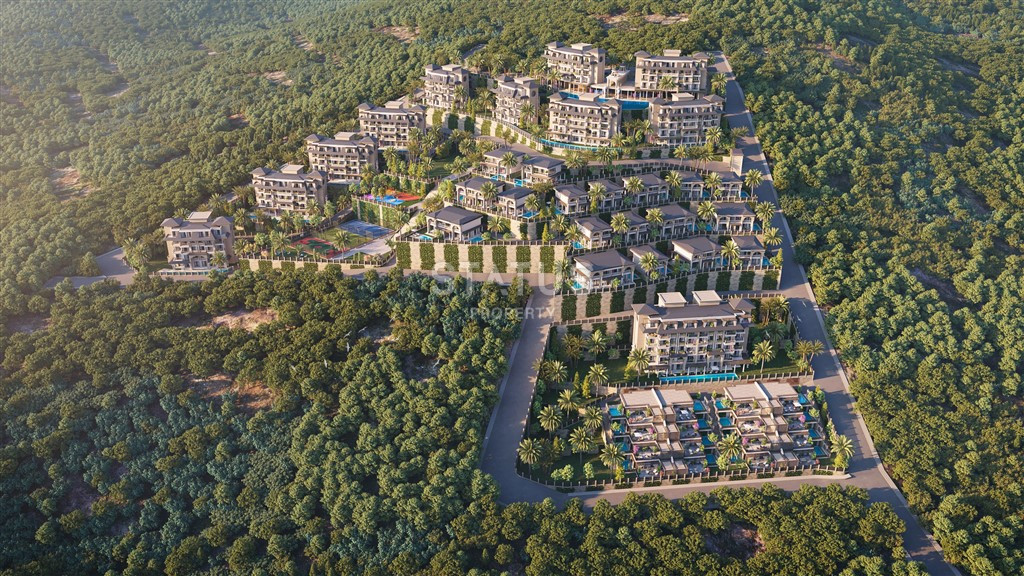 A luxurious multifunctional complex of apartments and townhouses in the Kargicak area. 50m2 -169m2 фото 5