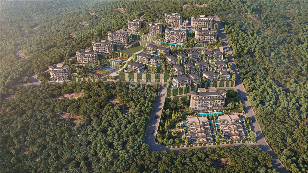 A luxurious multifunctional complex of apartments and townhouses in the Kargicak area. 50m2 -169m2 фото 16