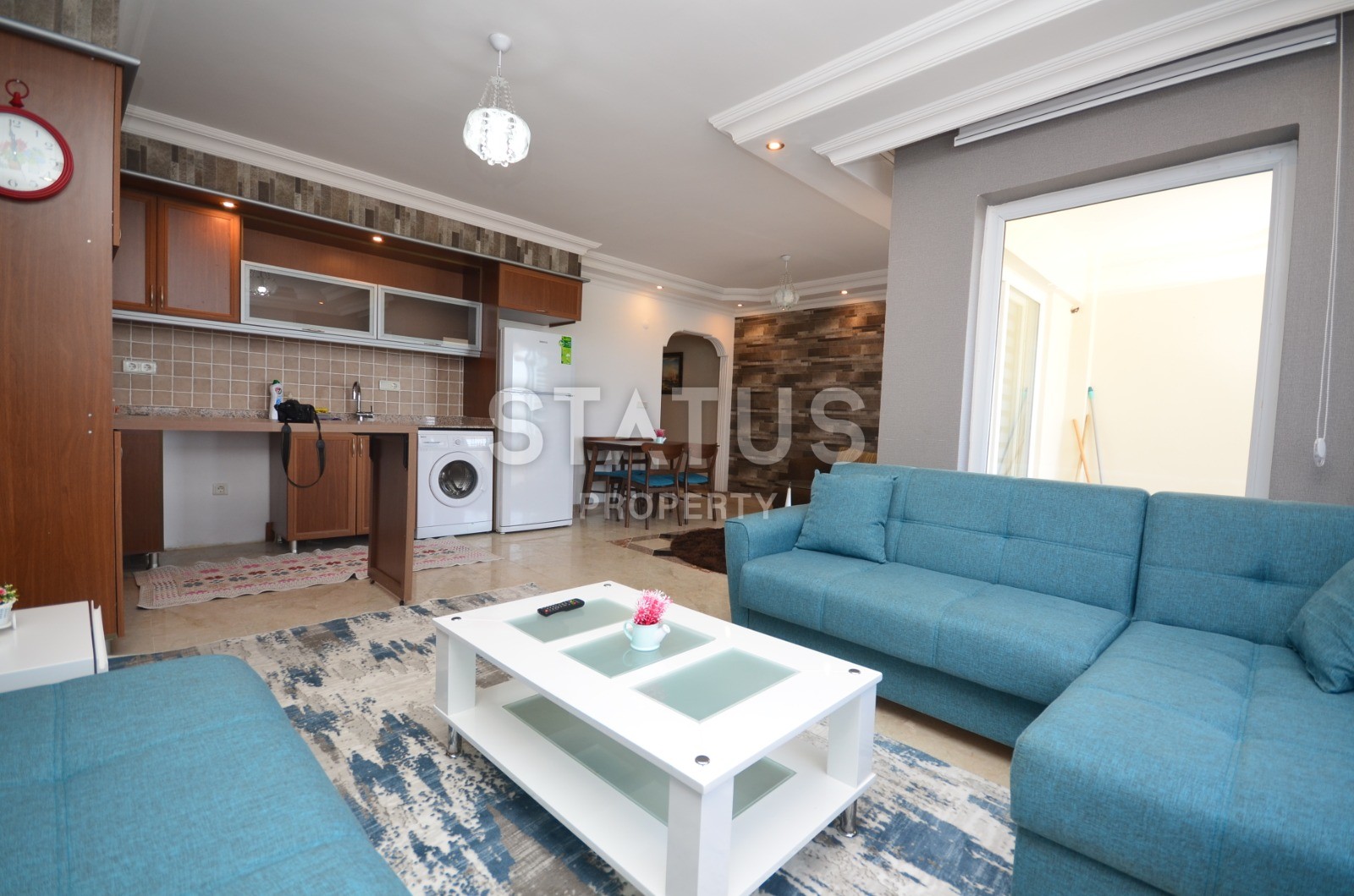 Трехкомнатная квартира с видом на море в районе Демирташ, 105 кв. м. фото 4