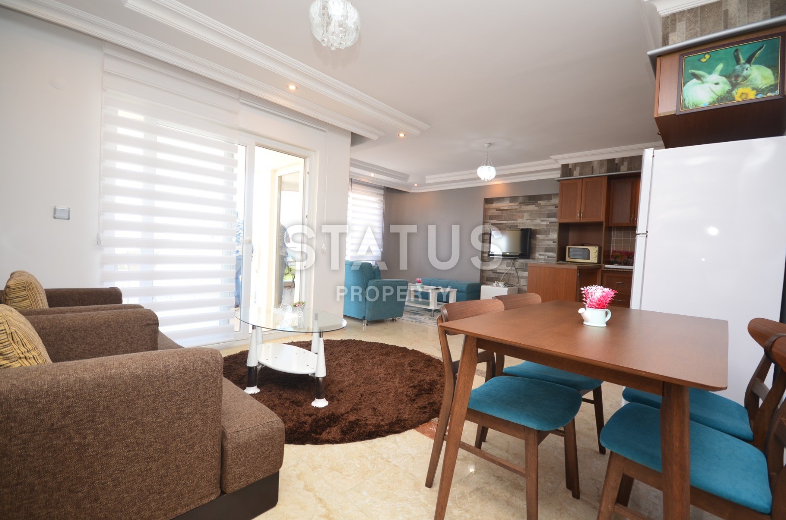 Трехкомнатная квартира с видом на море в районе Демирташ, 105 кв. м. фото 5