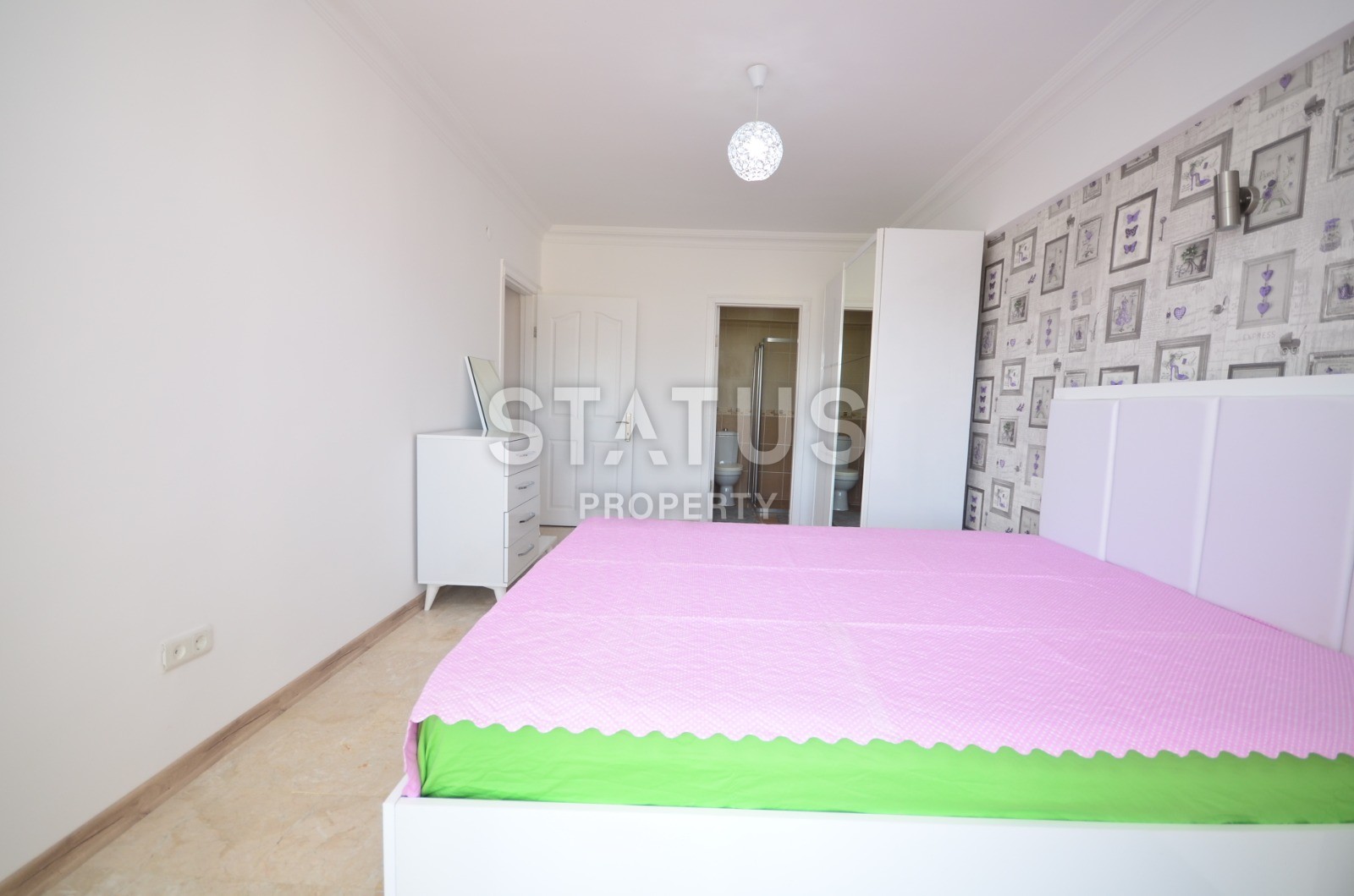 Трехкомнатная квартира с видом на море в районе Демирташ, 105 кв. м. фото 8