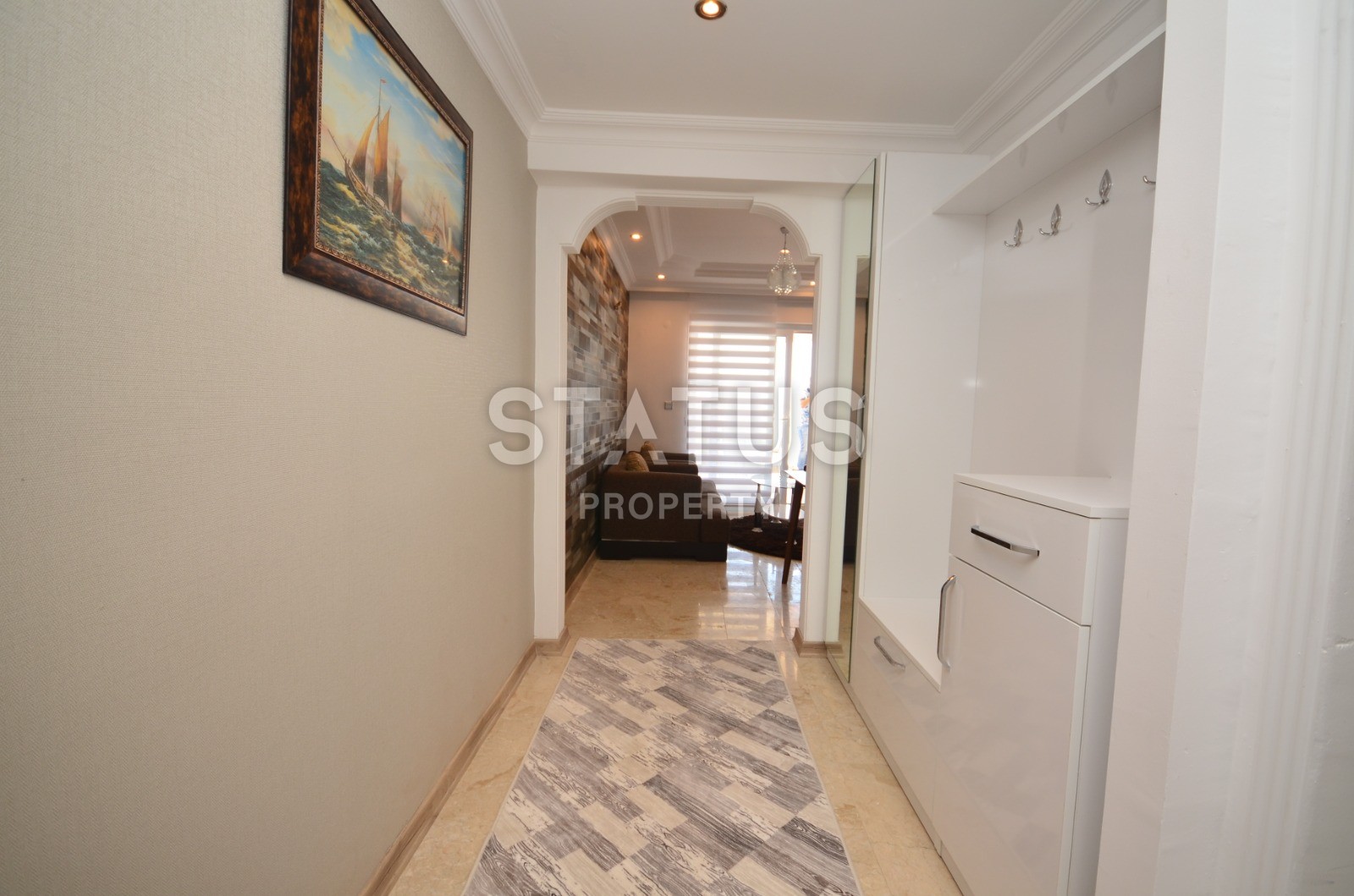 Трехкомнатная квартира с видом на море в районе Демирташ, 105 кв. м. фото 11