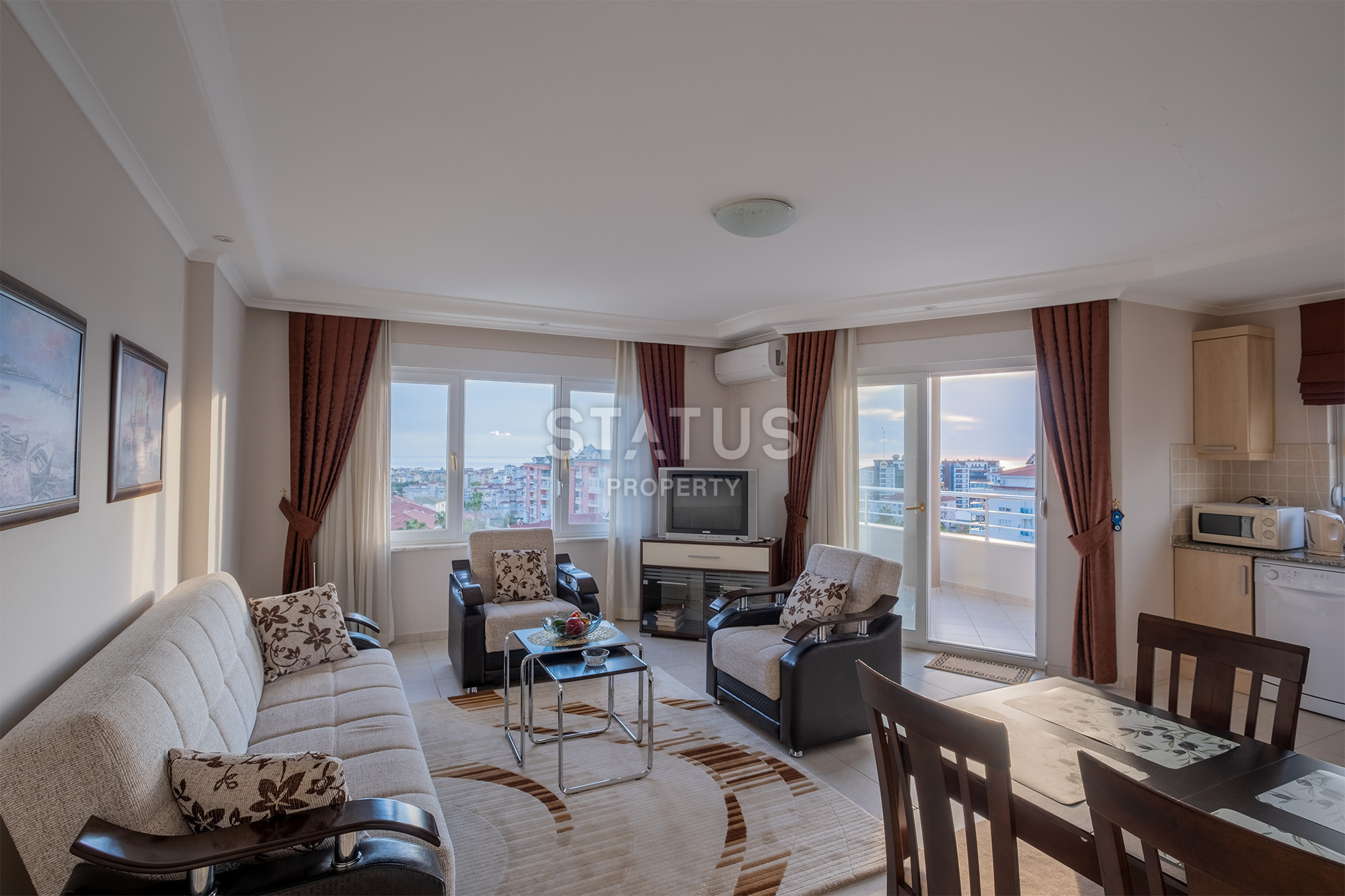 Three-room apartment with sea and city views in Cikcilli, 100 m2 фото 23