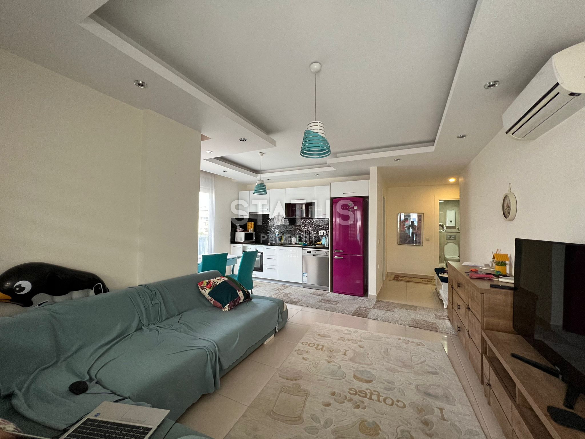 Двухкомнатная меблированная квартира в известном ЖК с отельной инфраструктурой в Джикджилли. 60м2 фото 3