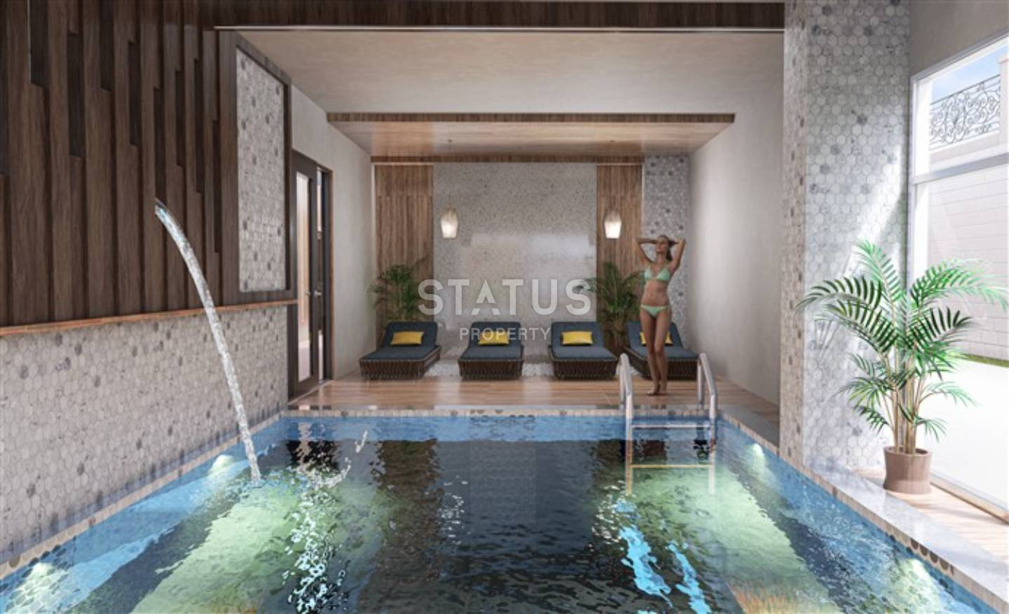 Двухкомнатная квартира в новом доме в Махмутларе. 60м2 фото 17