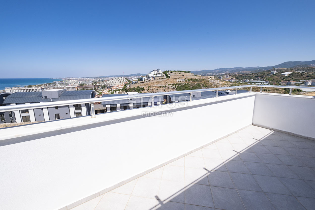 Четырехкомнатная двухуровневая вилла с видом на море в районе Конаклы, 120м2 фото 18