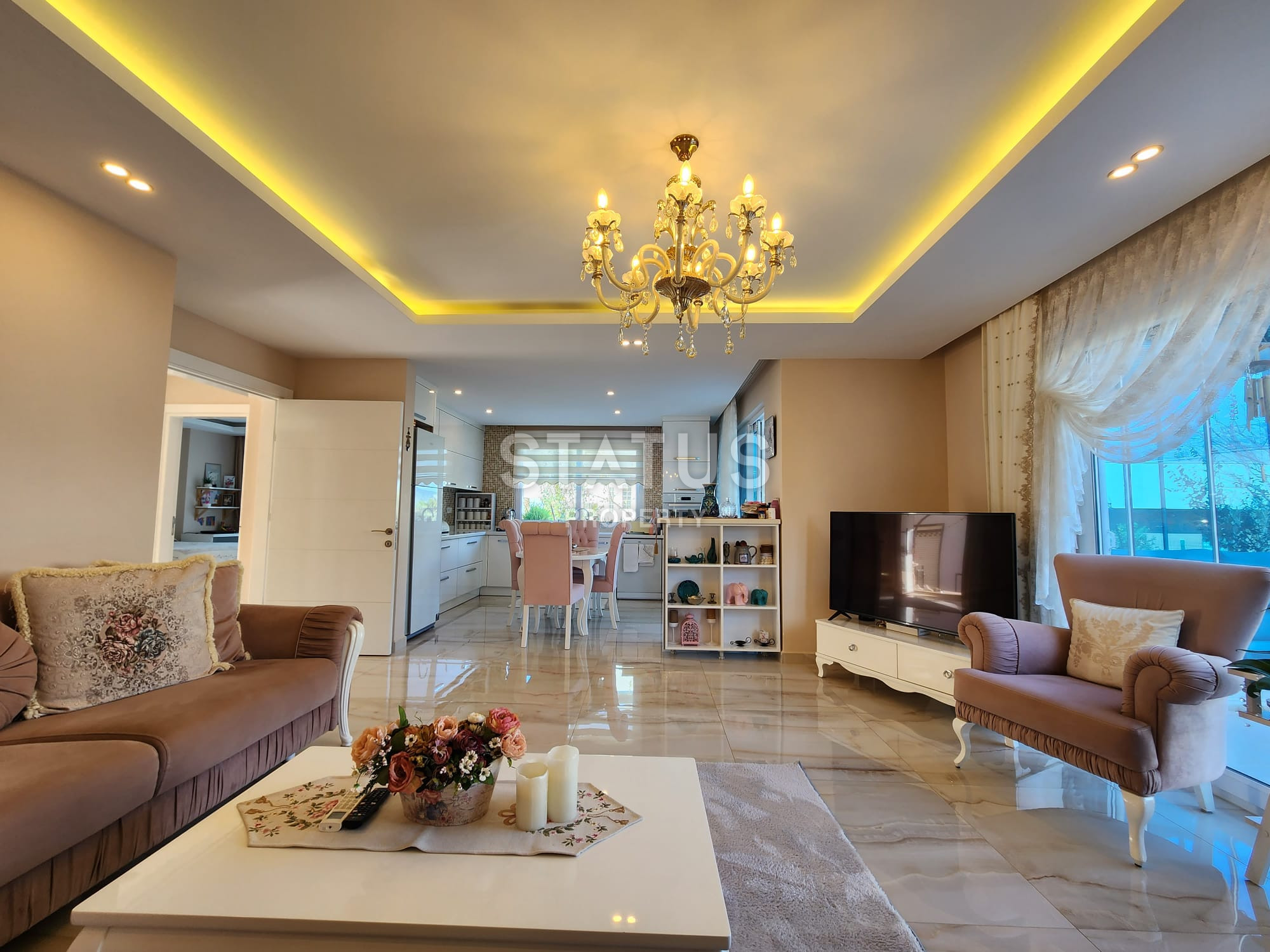 Вилла 3+1 с мебелью и видом на море в Каргыджаке, 420 м2 фото 9