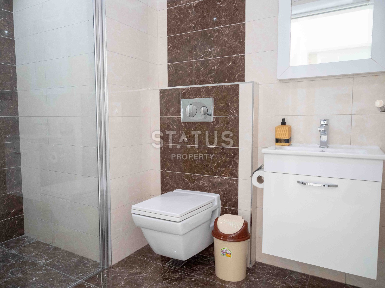 Трехкомнатные апартаменты в 200м от моря в открытом районе Тосмур, 110м2 фото 25