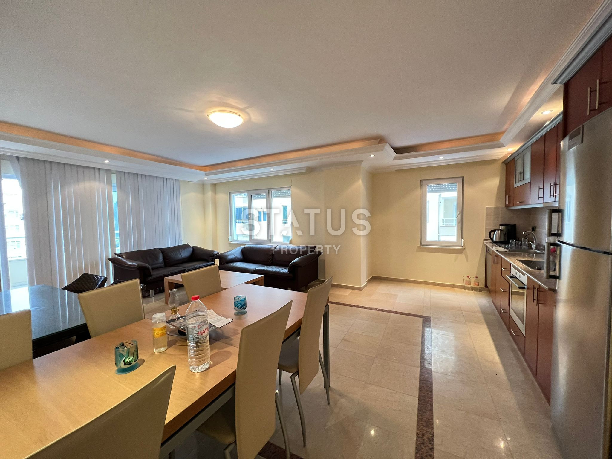 Трёхкомнатная меблированная квартира в первой береговой линии в Тосмуре. 110м2 фото 3