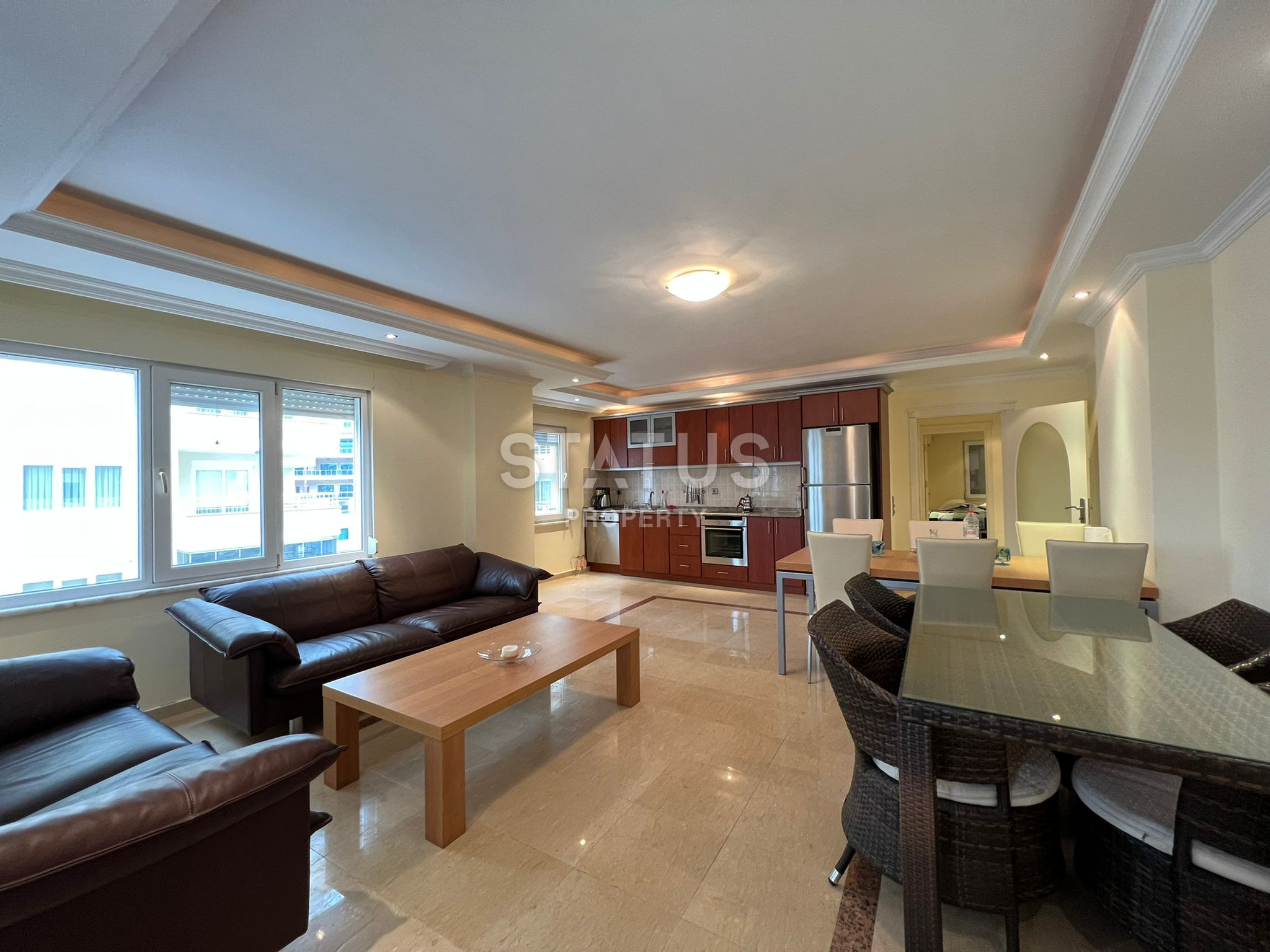 Трёхкомнатная меблированная квартира в первой береговой линии в Тосмуре. 110м2 фото 5