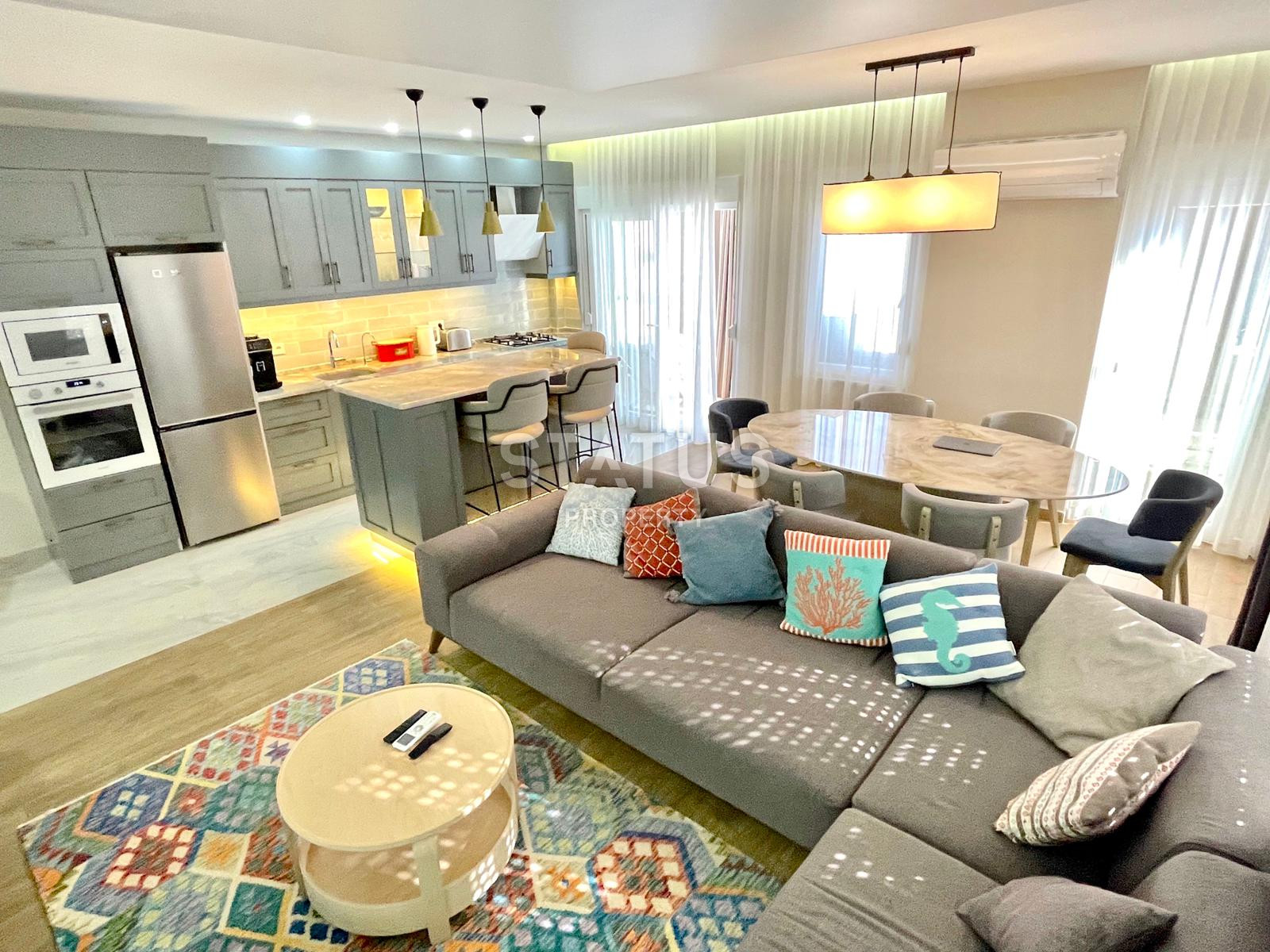 Трехкомнатная дизайнерская квартира в Авсалларе, 102 м2 фото 5