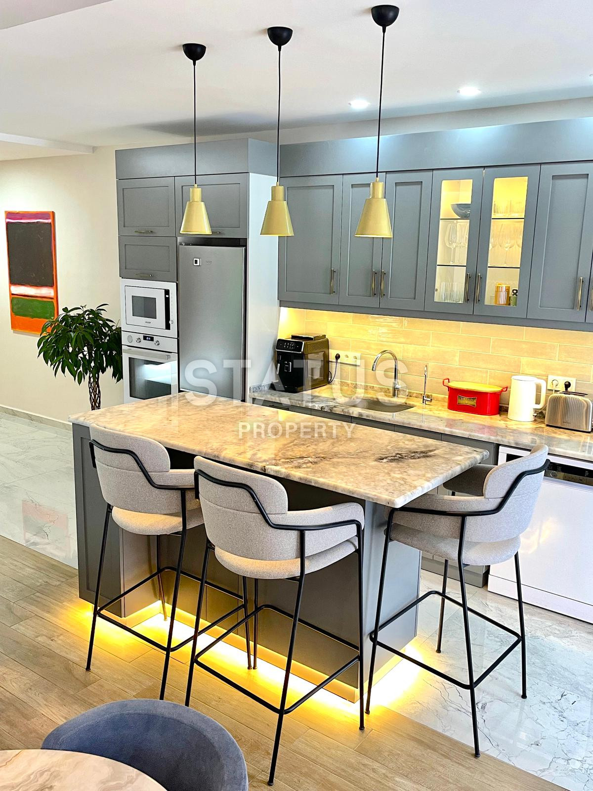 Трехкомнатная дизайнерская квартира в Авсалларе, 102 м2 фото 6