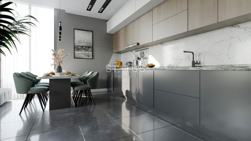 Трёхкомнатные и четырёхкомнатные квартиры в новом жилом комплексе в Авсалларе. 79м2 – 115м2 фото 32