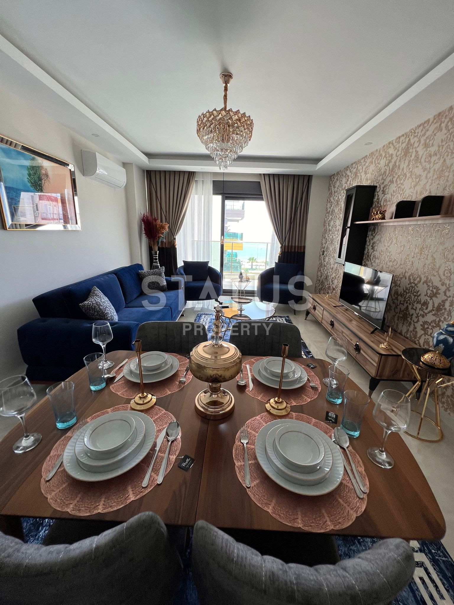 Трехкомнатные апартаменты на первой береговой линии в районе Махмутлар, 100м2 фото 4