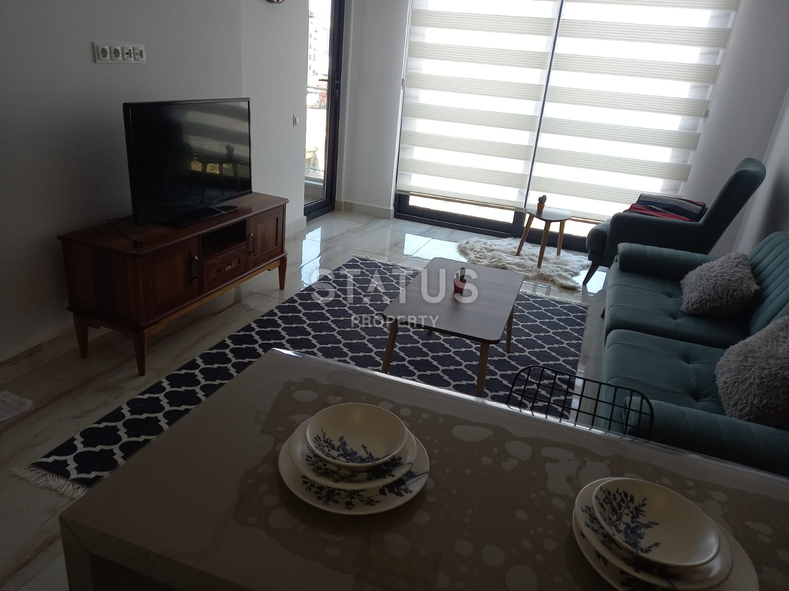 Двухкомнатная меблированная квартира в 300м от моря в Каргыджаке. 60м2 фото 6