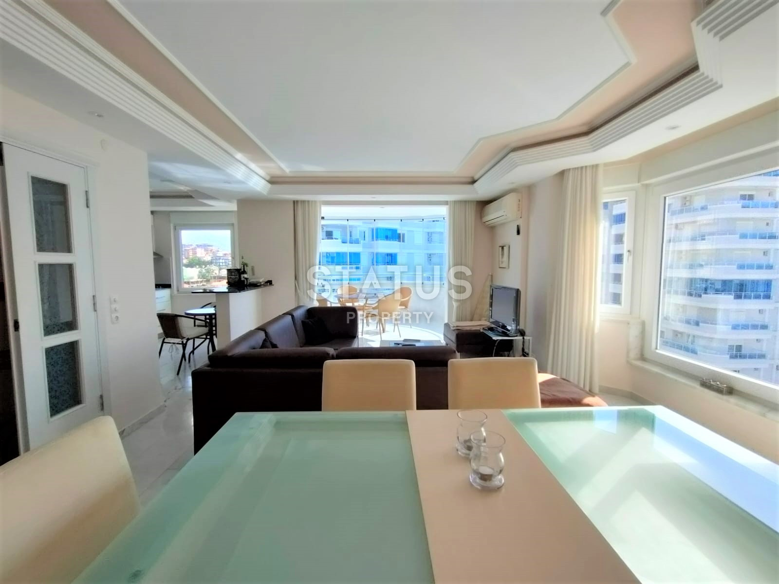 Two spacious bright turnkey apartments with two bedrooms in a residential complex from a leading developer 50m from the sea in Tosmur. 110m2 фото 11