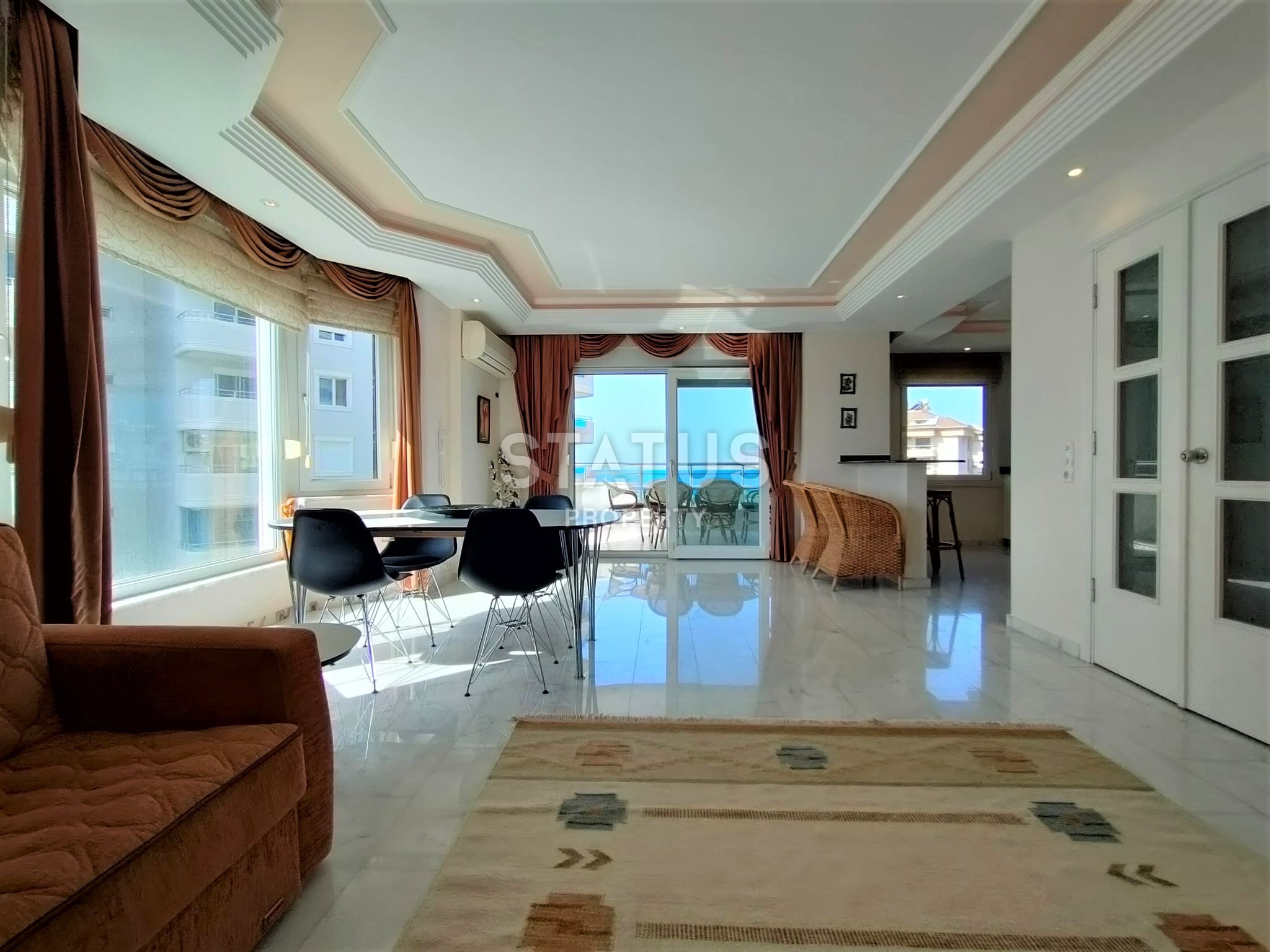 Two spacious bright turnkey apartments with two bedrooms in a residential complex from a leading developer 50m from the sea in Tosmur. 110m2 фото 40