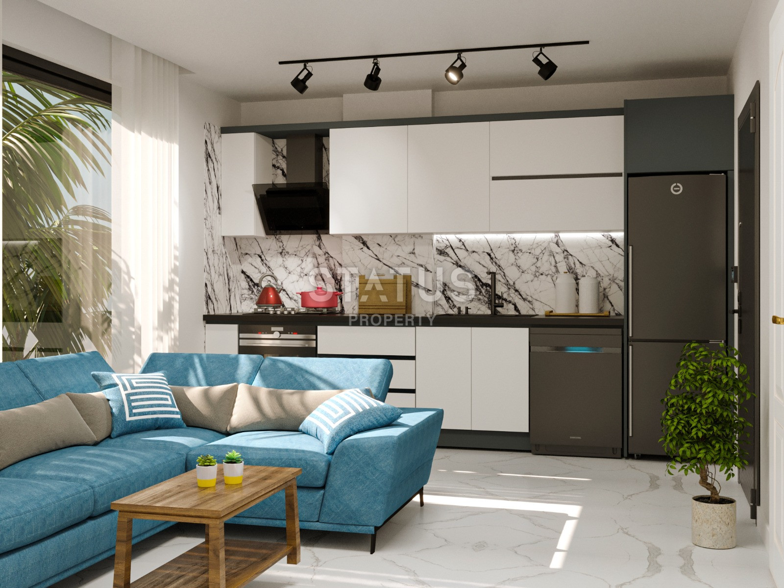 Три новых квартиры 1+1 в ЖК 2023 года постройки в 100м от моря. 50м2 фото 22