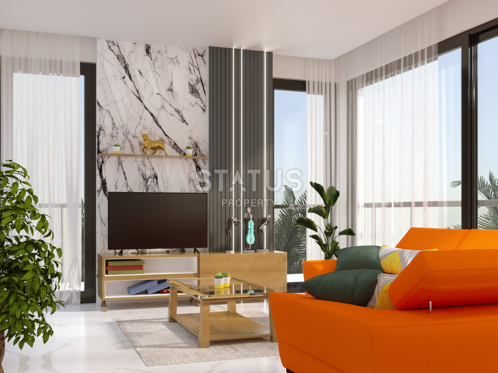 Три новых квартиры 1+1 в ЖК 2023 года постройки в 100м от моря. 50м2 фото 27